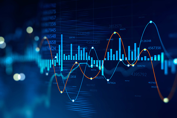 Digital financial analytics graphic showcasing wealth planning in Tennessee.